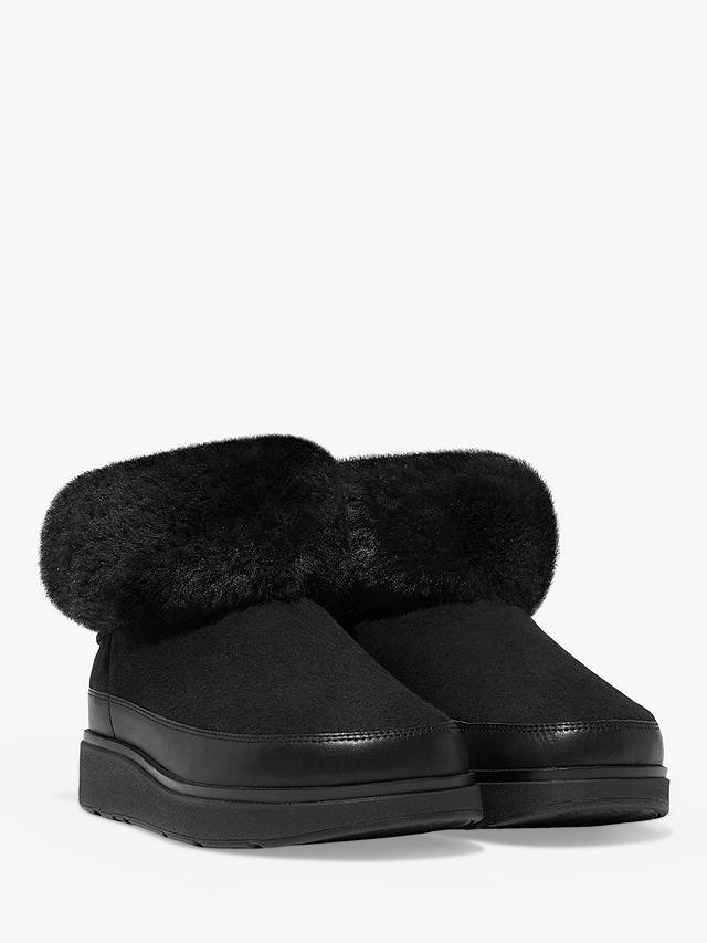 FitFlop Sheepskin Ankle Boots, All Black