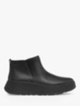 FitFlop F-Mode Leather Ankle Boots, Black