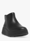FitFlop F-Mode Leather Ankle Boots, All Black