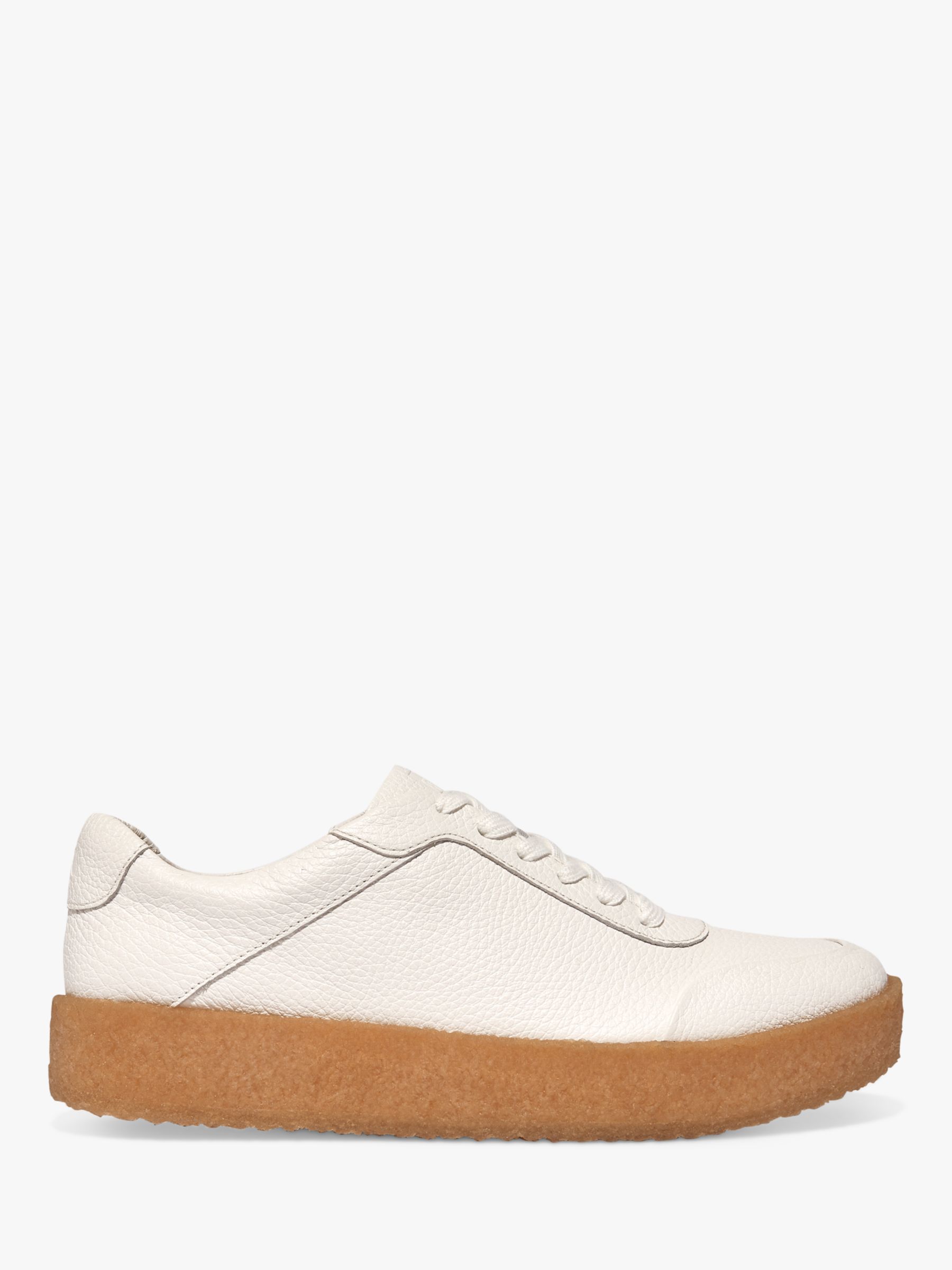 FitFlop Rally Crepe Leather Trainers, Urban White at John Lewis & Partners