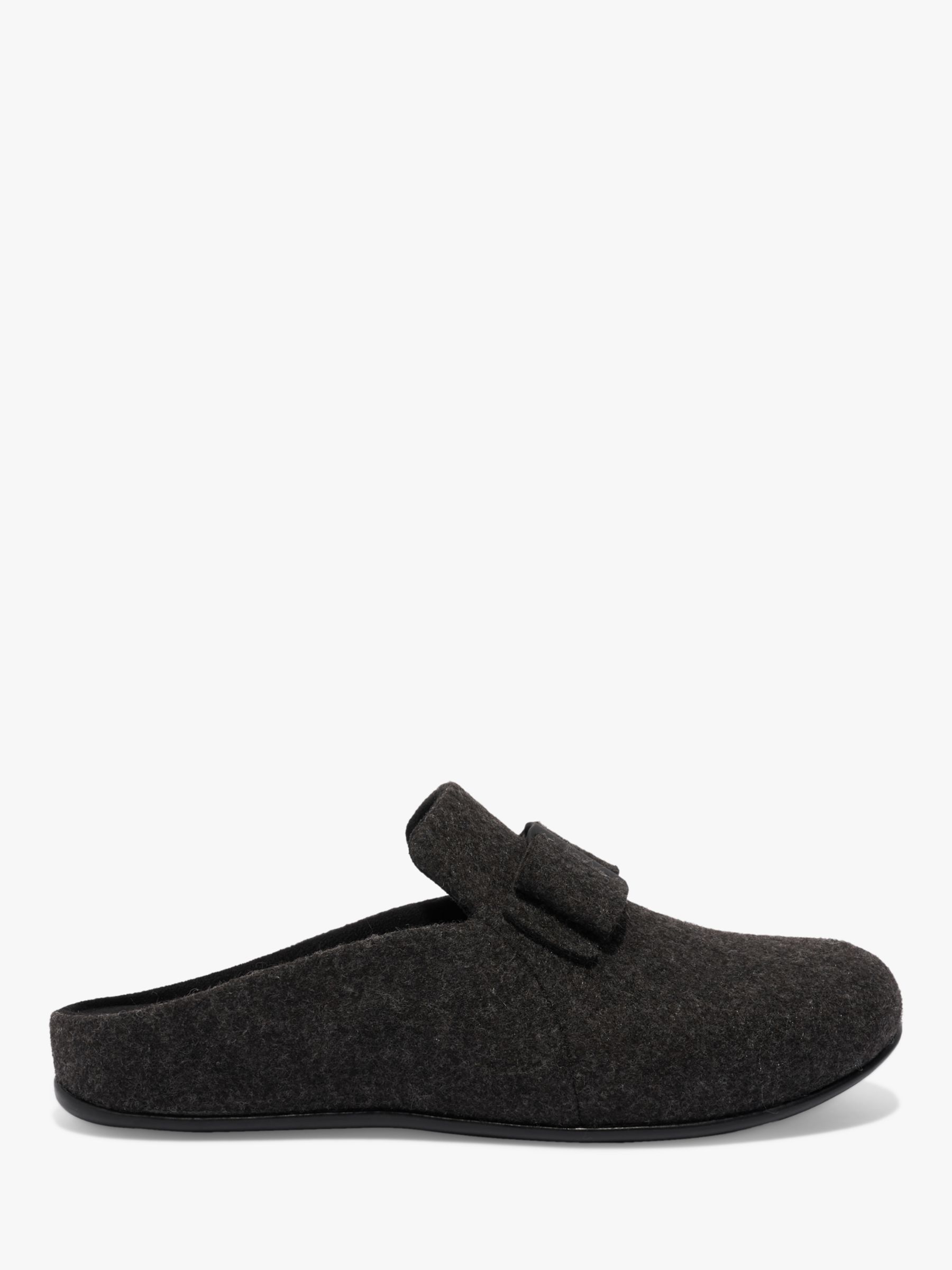 FitFlop Bow Mule Slippers, All Black, 3