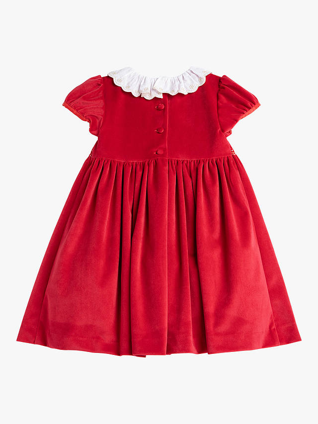 Trotters Kids' Octavia Velvet Party Dress, Red