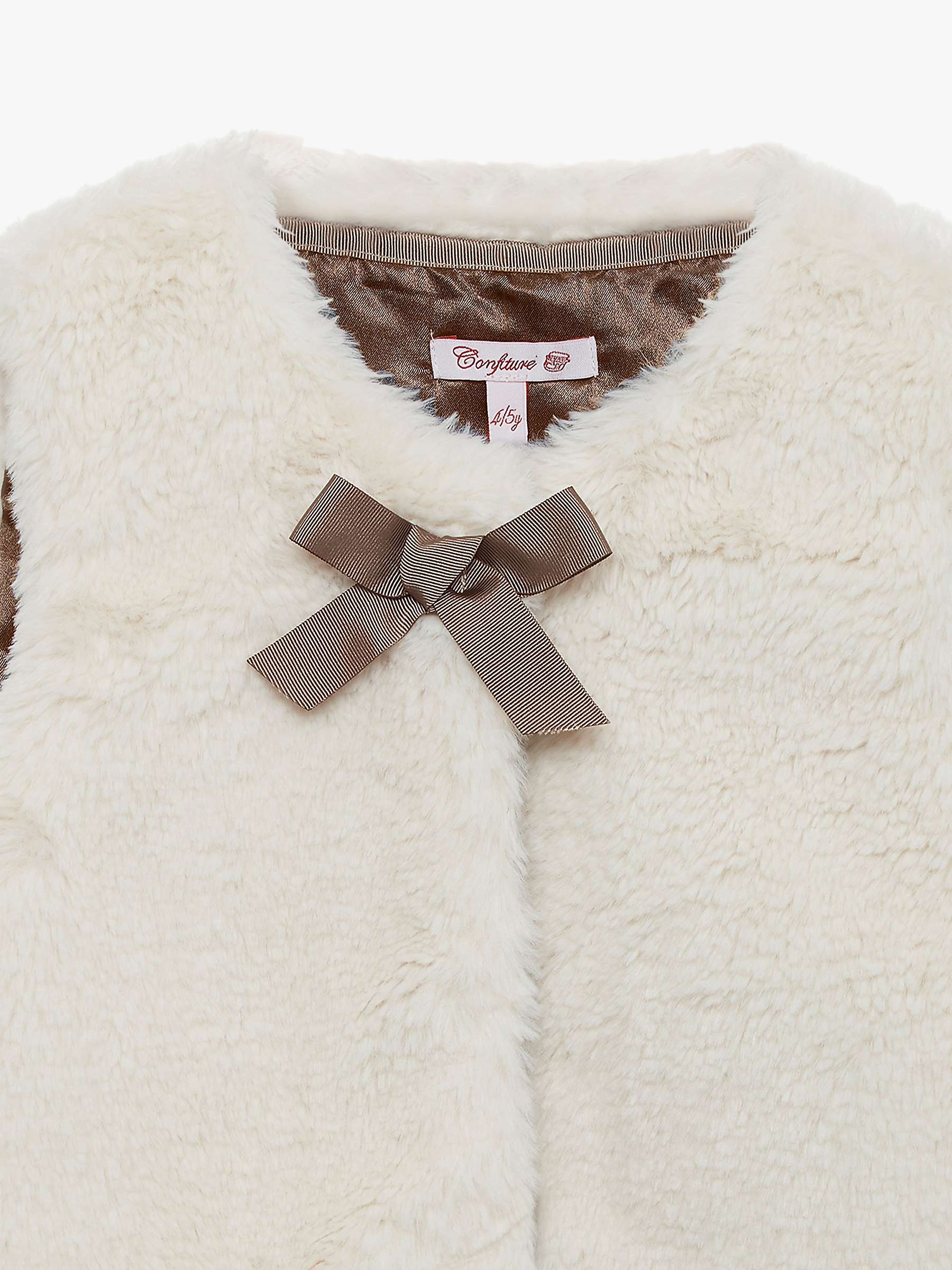 Buy Trotters Kids' Millie Faux Fur Gilet, Winter White Online at johnlewis.com