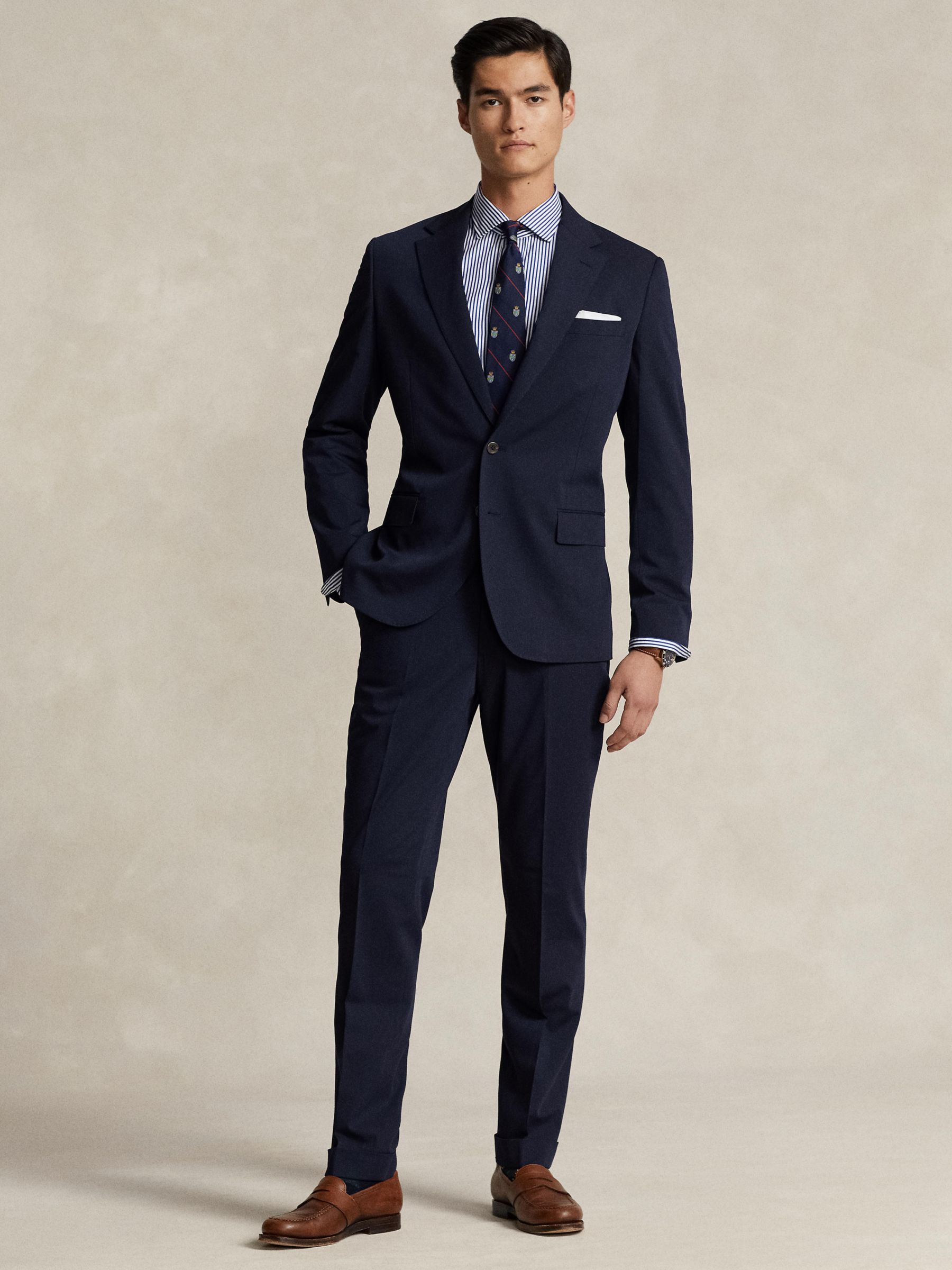 Polo Ralph Lauren Performance Stretch Twill Suit Trouser, Navy at John ...