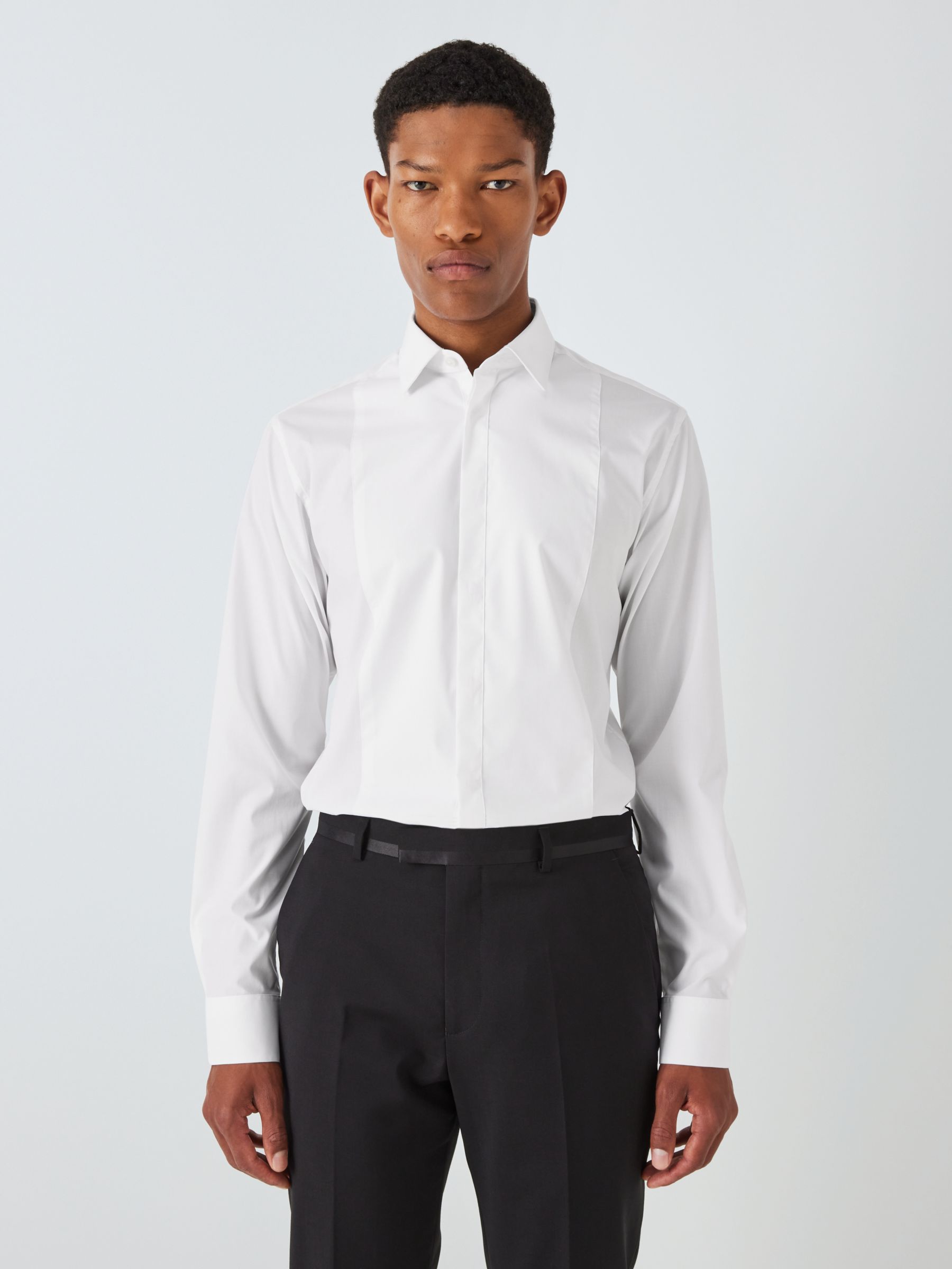 Kin Poplin Dinner Shirt, White at John Lewis & Partners