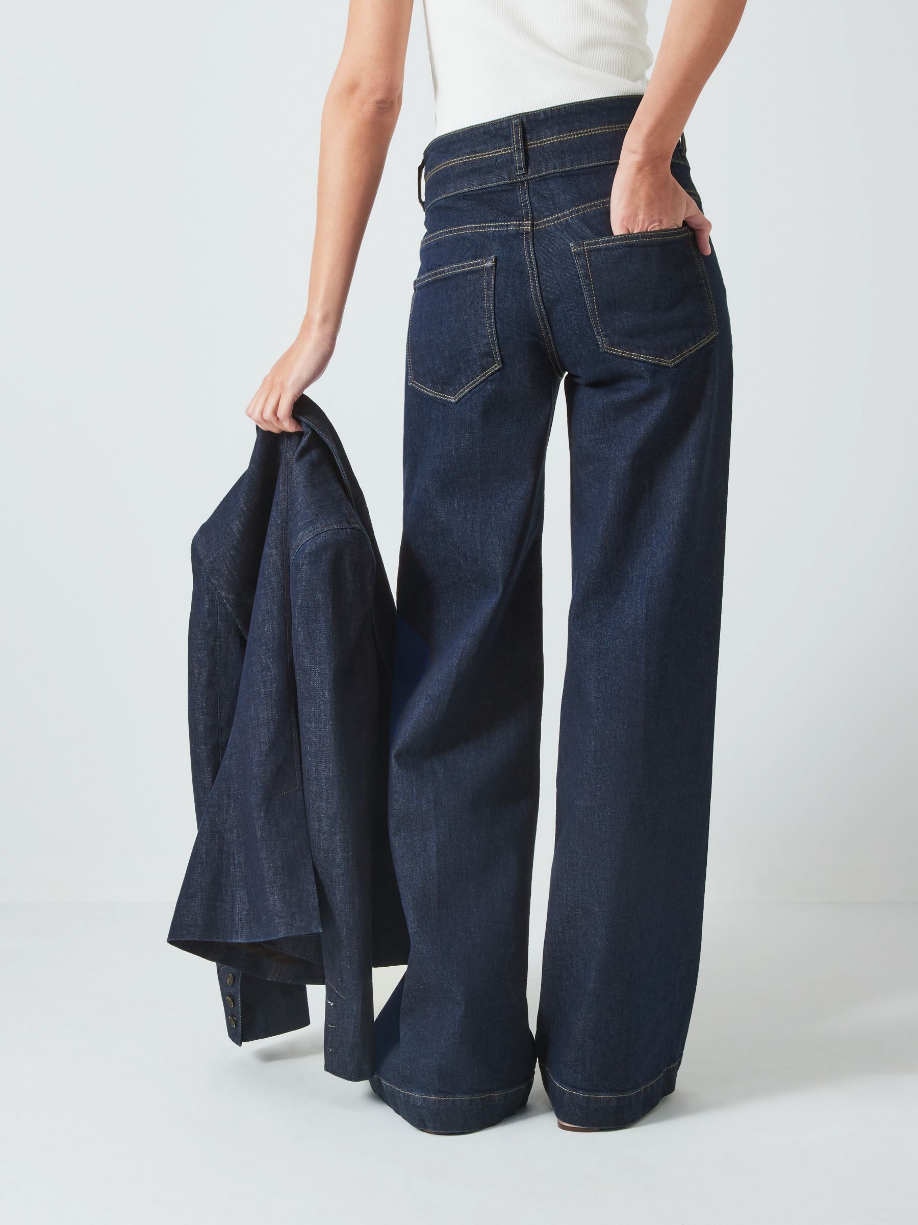 PAIGE Harper Vintage Denim Wide Leg Jeans, Edinburgh