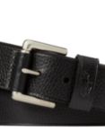 Polo Ralph Lauren Pebbled Leather Belt, Black, Black