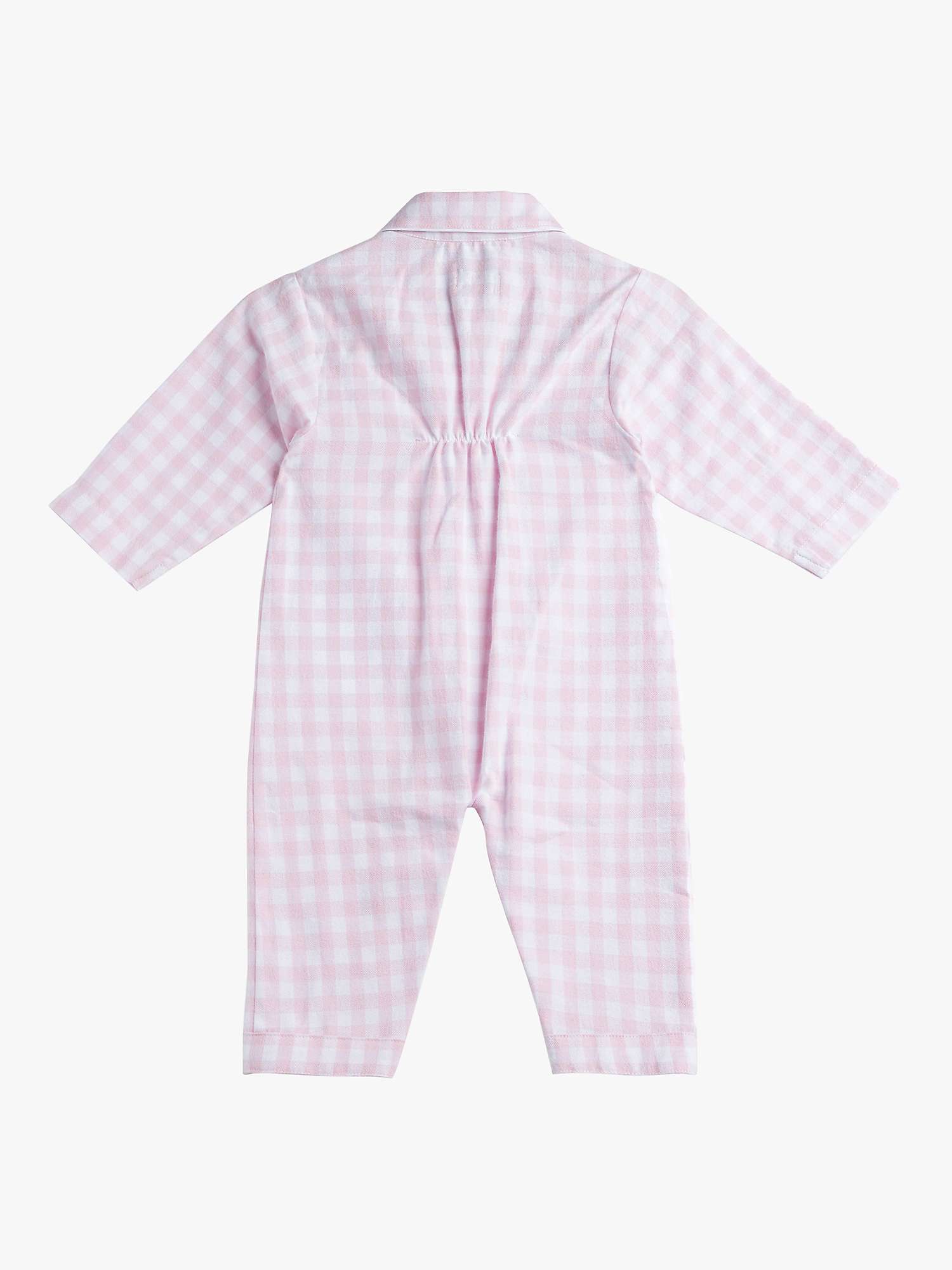 Buy Trotters Baby Freya Gingham All in One Pyjamas, Pale Pink Online at johnlewis.com