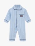 Trotters Baby Felix All-In-One Pyjamas, Blue/White
