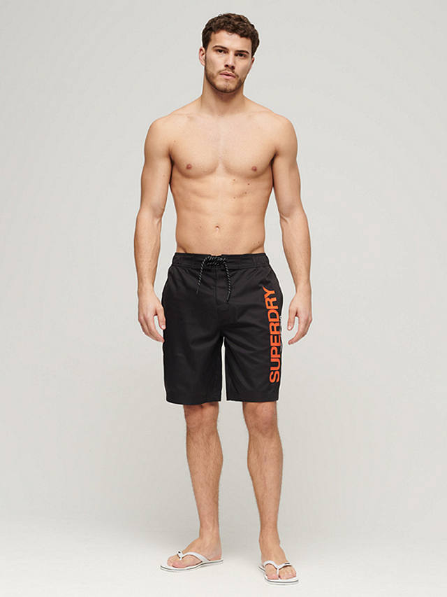 Superdry Sportswear Board Shorts, Black