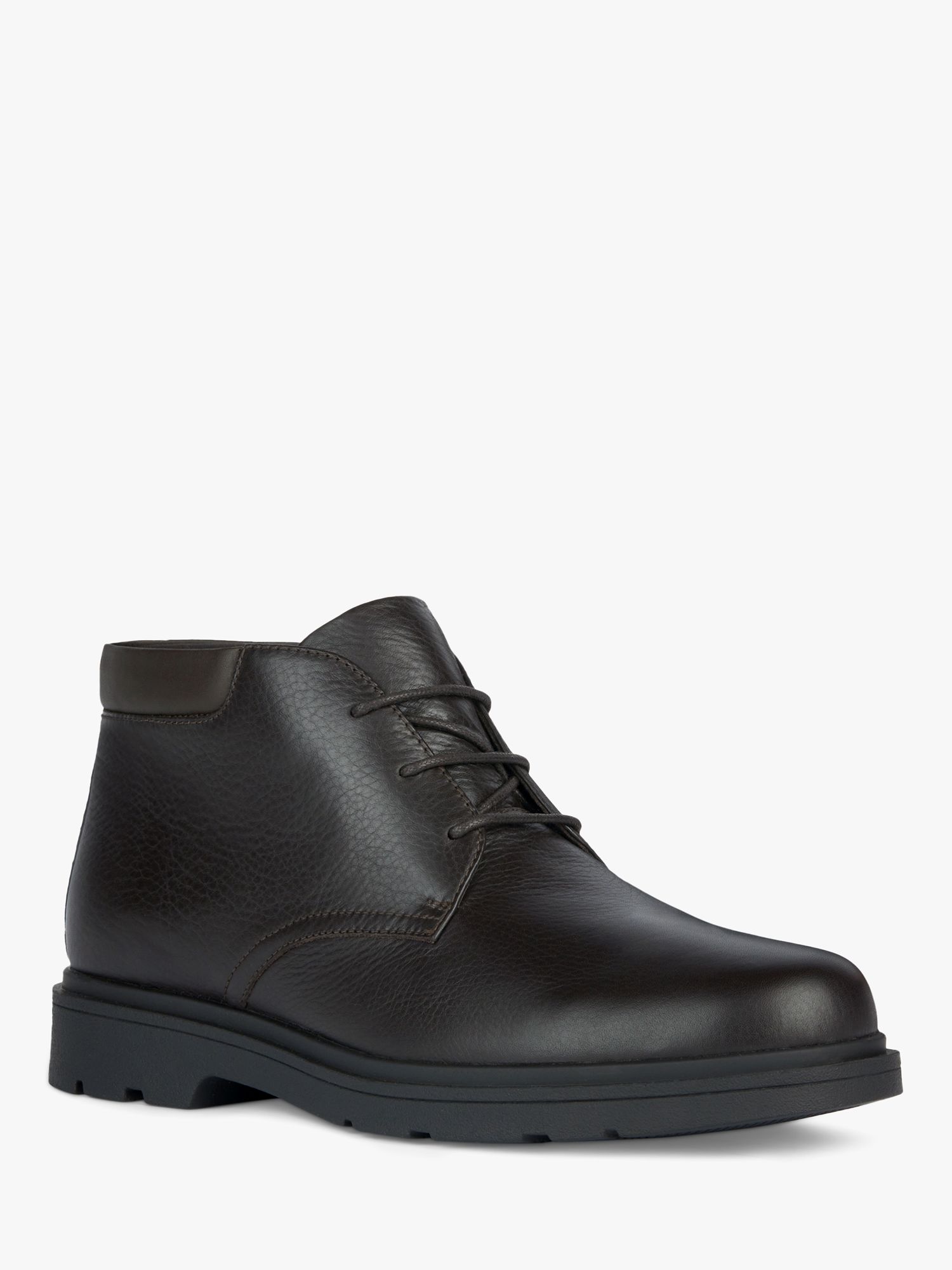 Geox Wide Fit Spherica EC1 Leather Ankle Boots, Coffee at John Lewis ...