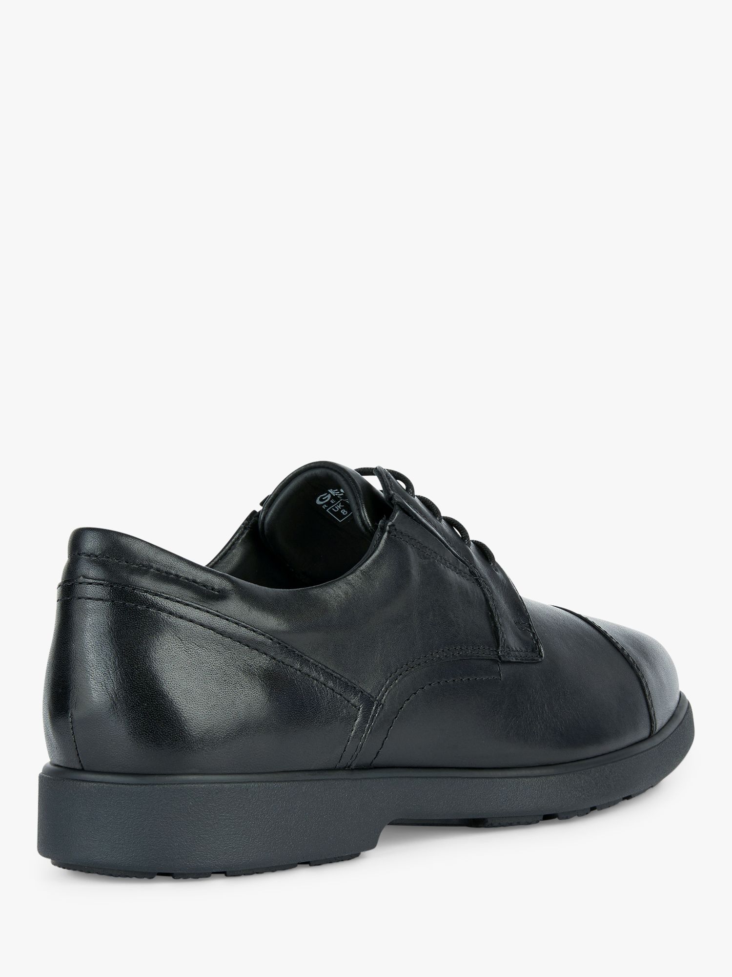 Geox Spherica EC11 Leather Oxford Shoes, Black at John Lewis & Partners