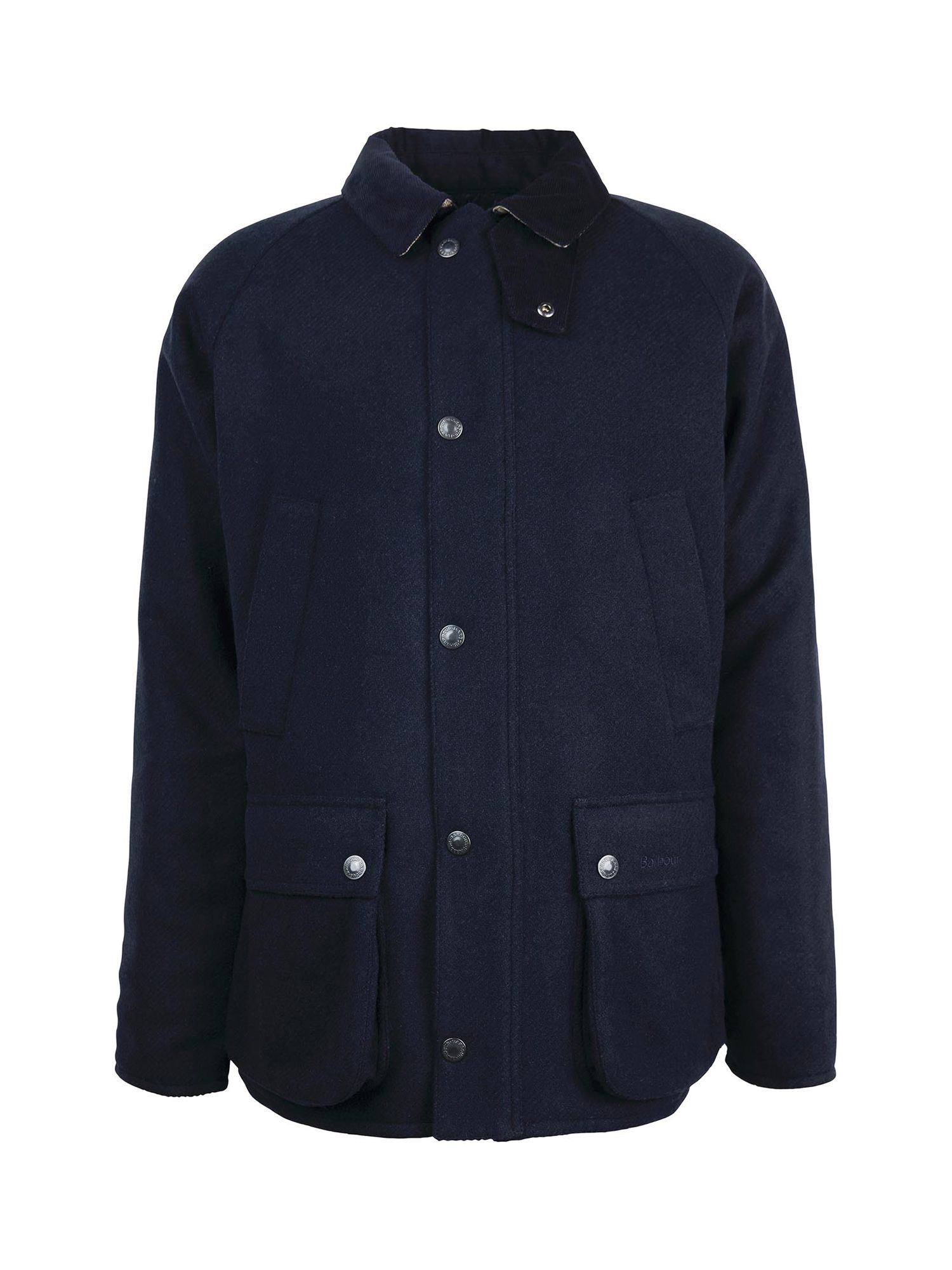 Barbour Bedale Wool Jacket, Navy at John Lewis & Partners