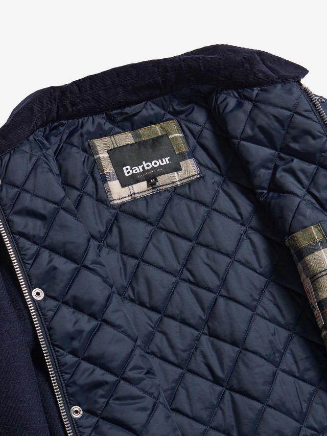 Barbour wool cheap jacket mens Blue