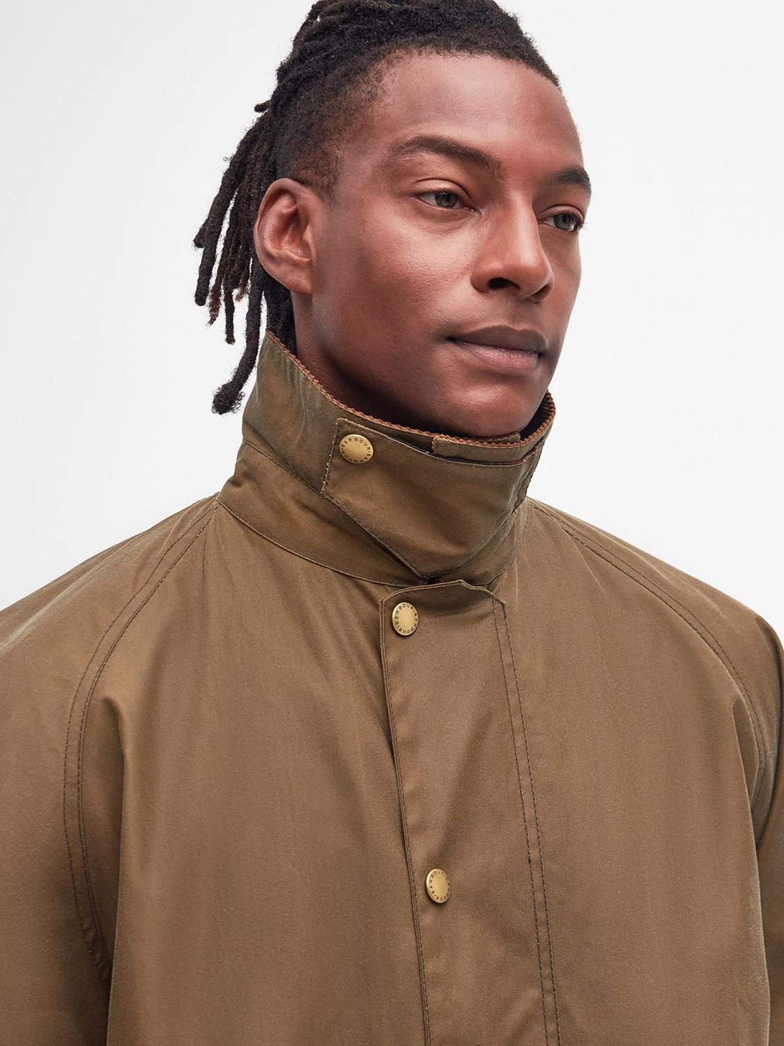 Barbour Tomorrow's Archive Beaufordale Wax Jacket, Sand at John Lewis ...