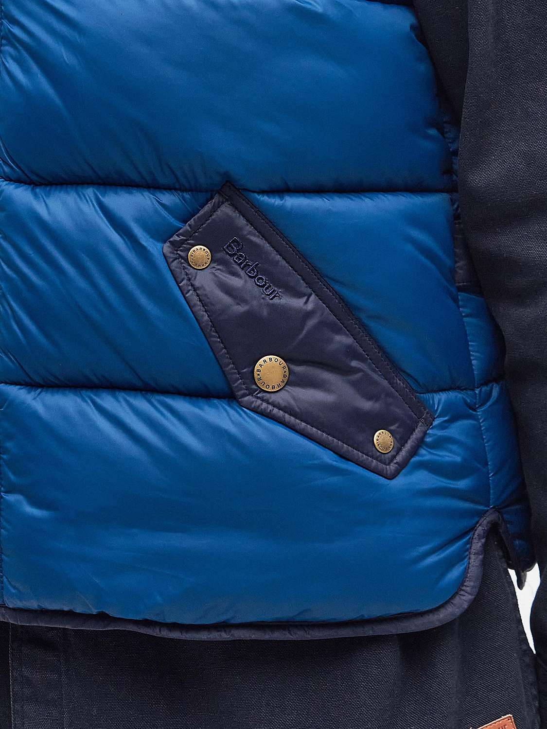 Barbour Tomorrow's Archive Quinn Gilet, Navy at John Lewis & Partners
