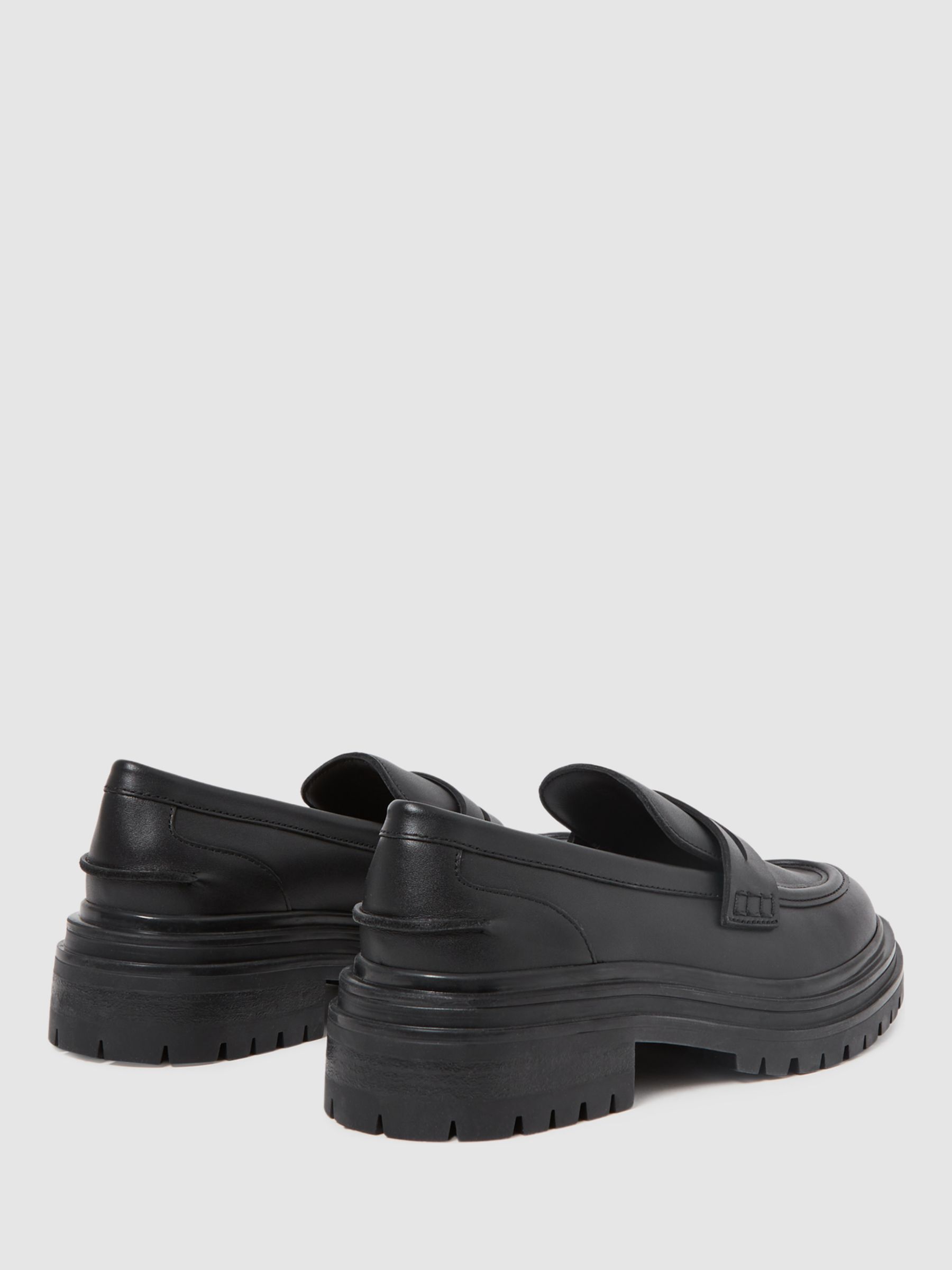 Buy Reiss Adele Leather Chunky Cleated Loafers Online at johnlewis.com