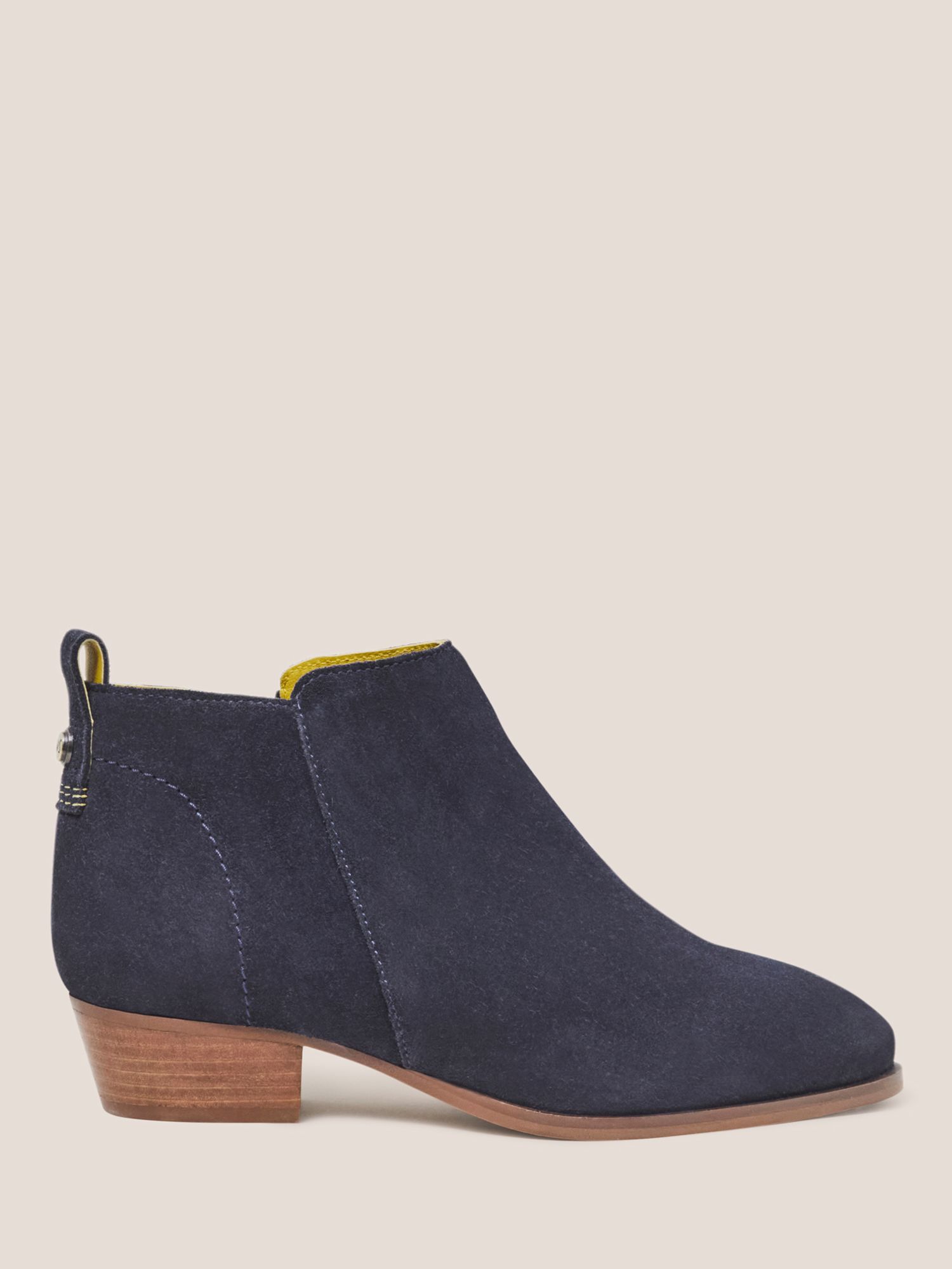 White Stuff Willow Suede Ankle Boots, Dark Navy at John Lewis & Partners