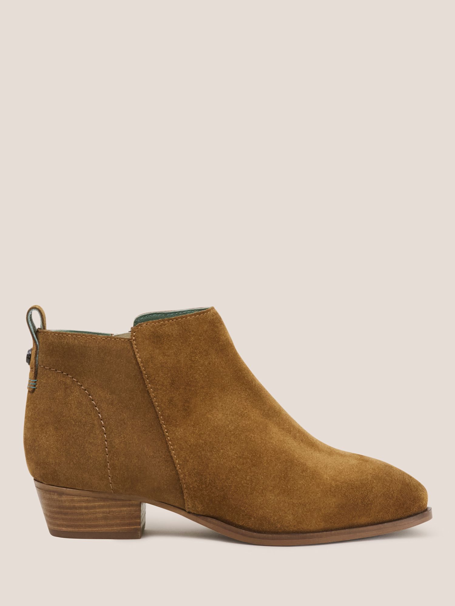 White Stuff Willow Suede Ankle Boots, Dark Tan at John Lewis & Partners