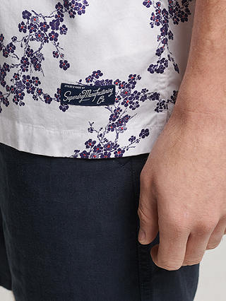 Superdry Short Sleeve Hawaiian Shirt, Optic Blossom