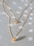 Mint Velvet Double Layer Sphere Necklace, Gold
