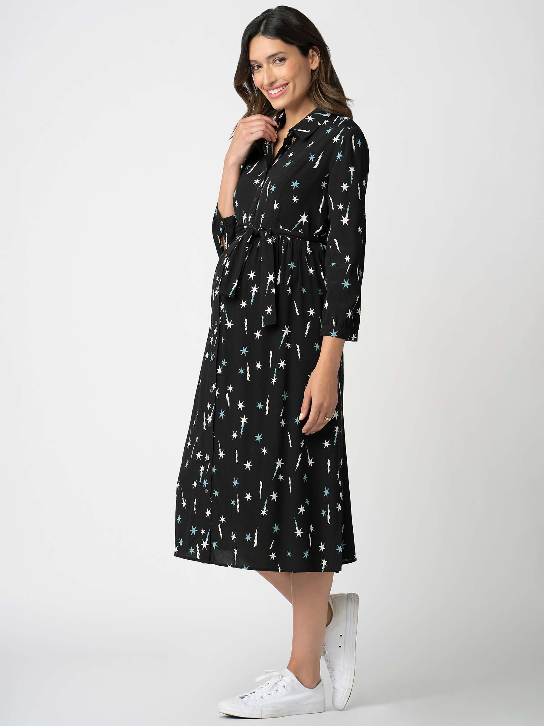 Buy Seraphine Ziggy Shooting Star Print Maternity & Nursing Shirt Dress, Multi Online at johnlewis.com