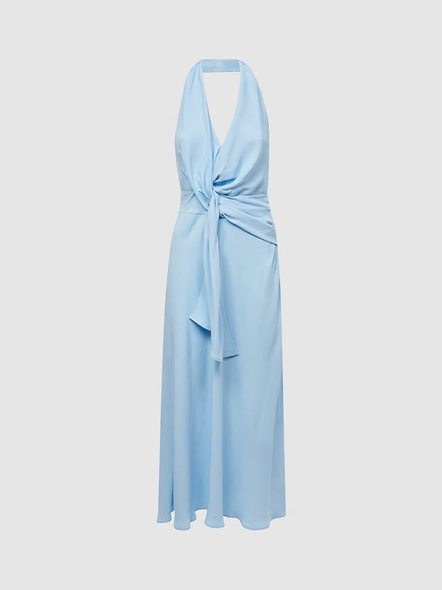 Reiss Amber Halter Midi Dress, Blue