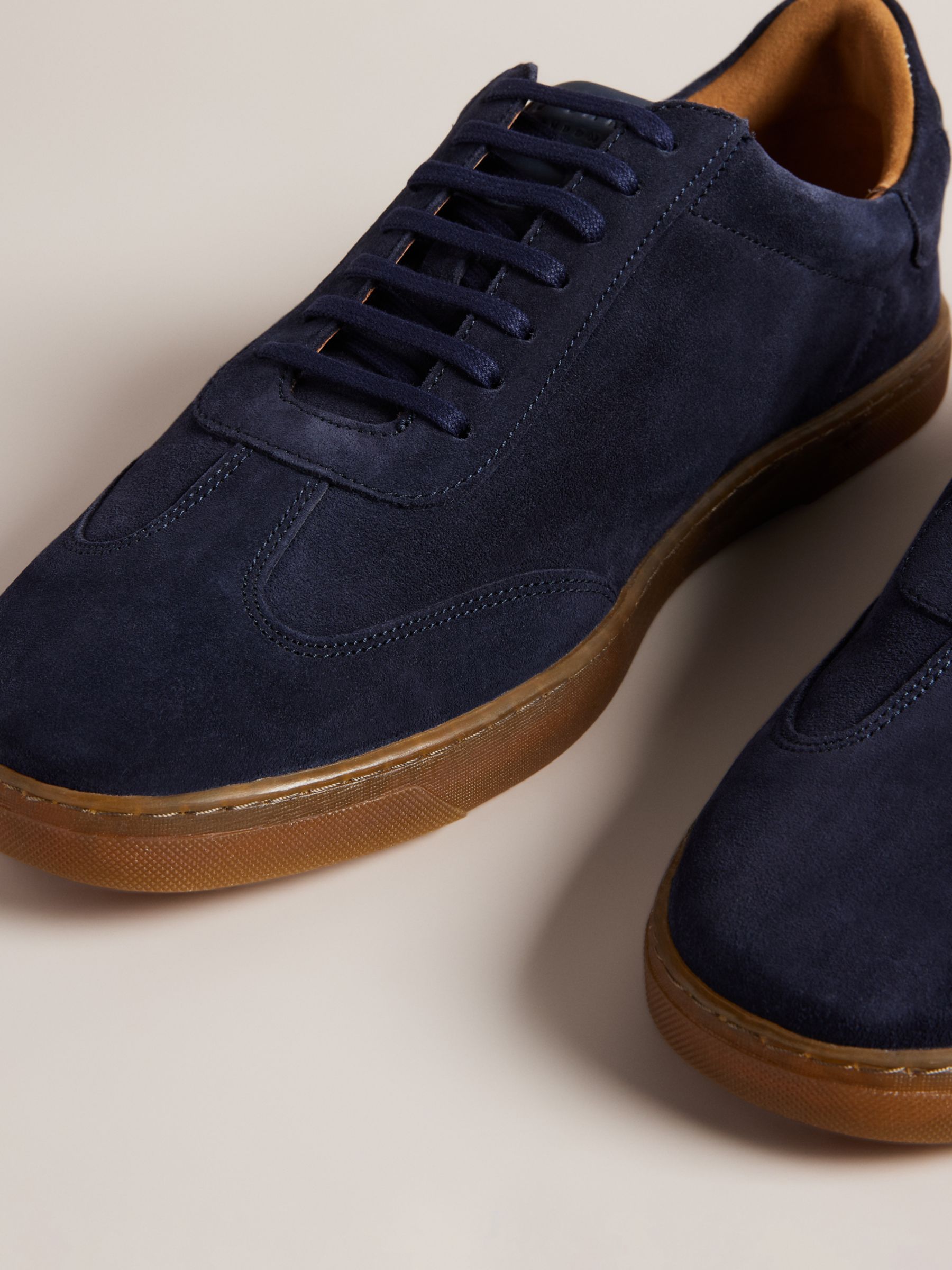 Ted Baker Evrens Suede Trainers, Navy blue at John Lewis & Partners