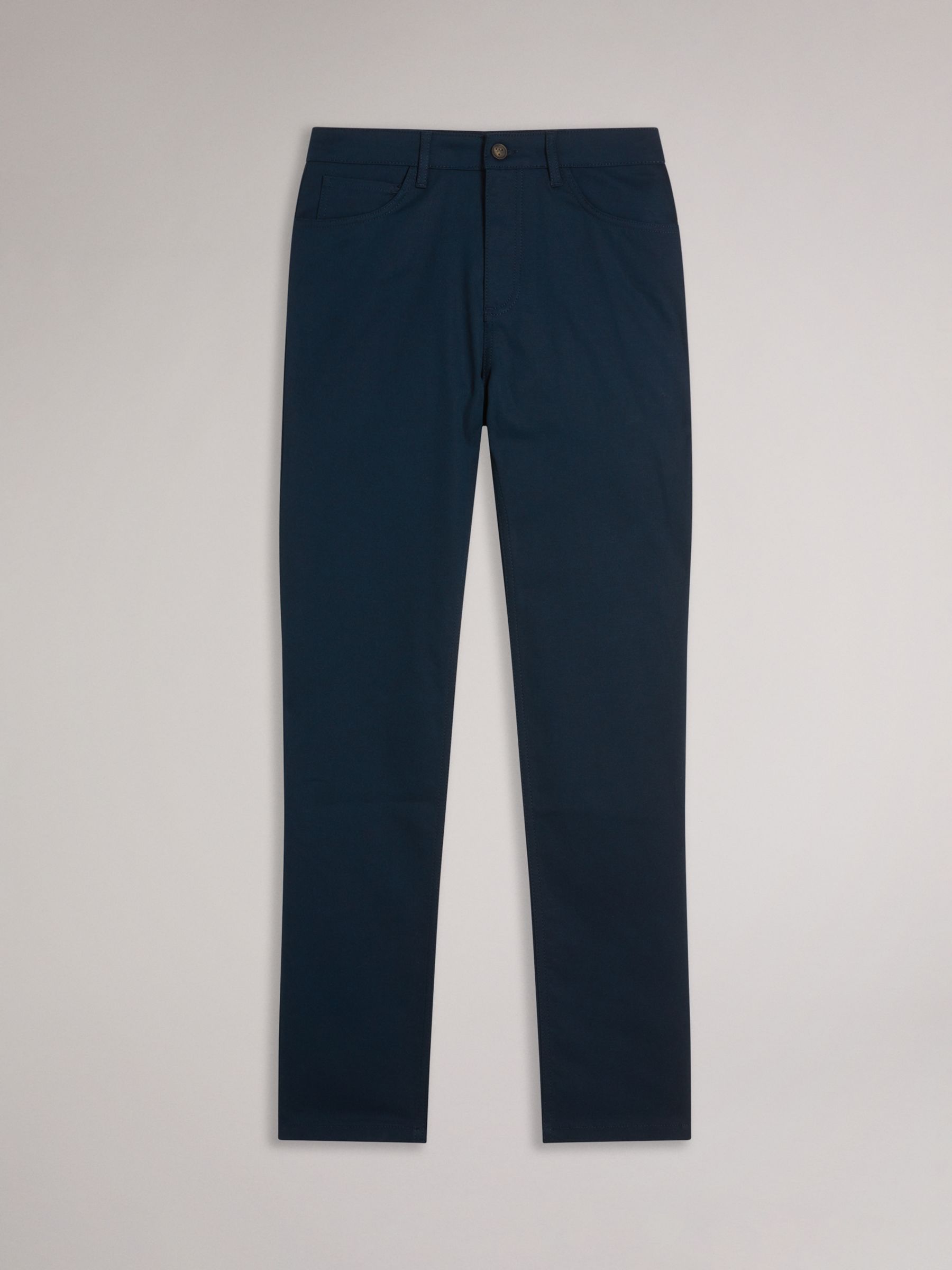 Ted Baker Mansurt Twill Trousers, Navy at John Lewis & Partners