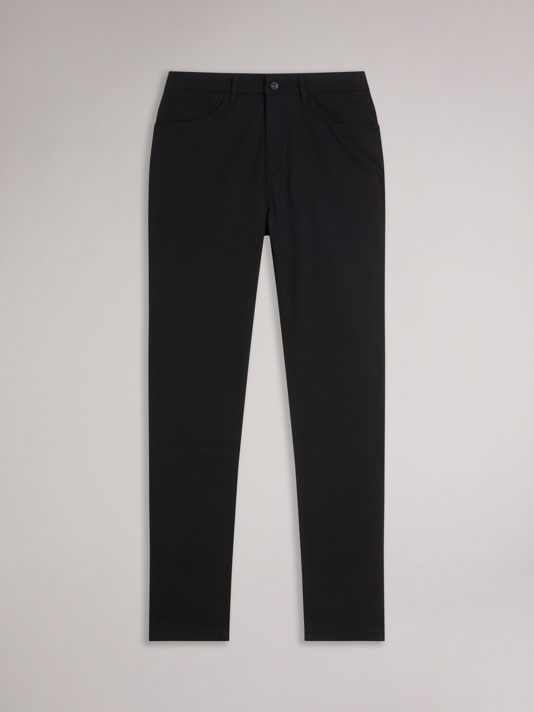 Ted Baker Mansurt Twill Trousers, Black at John Lewis & Partners