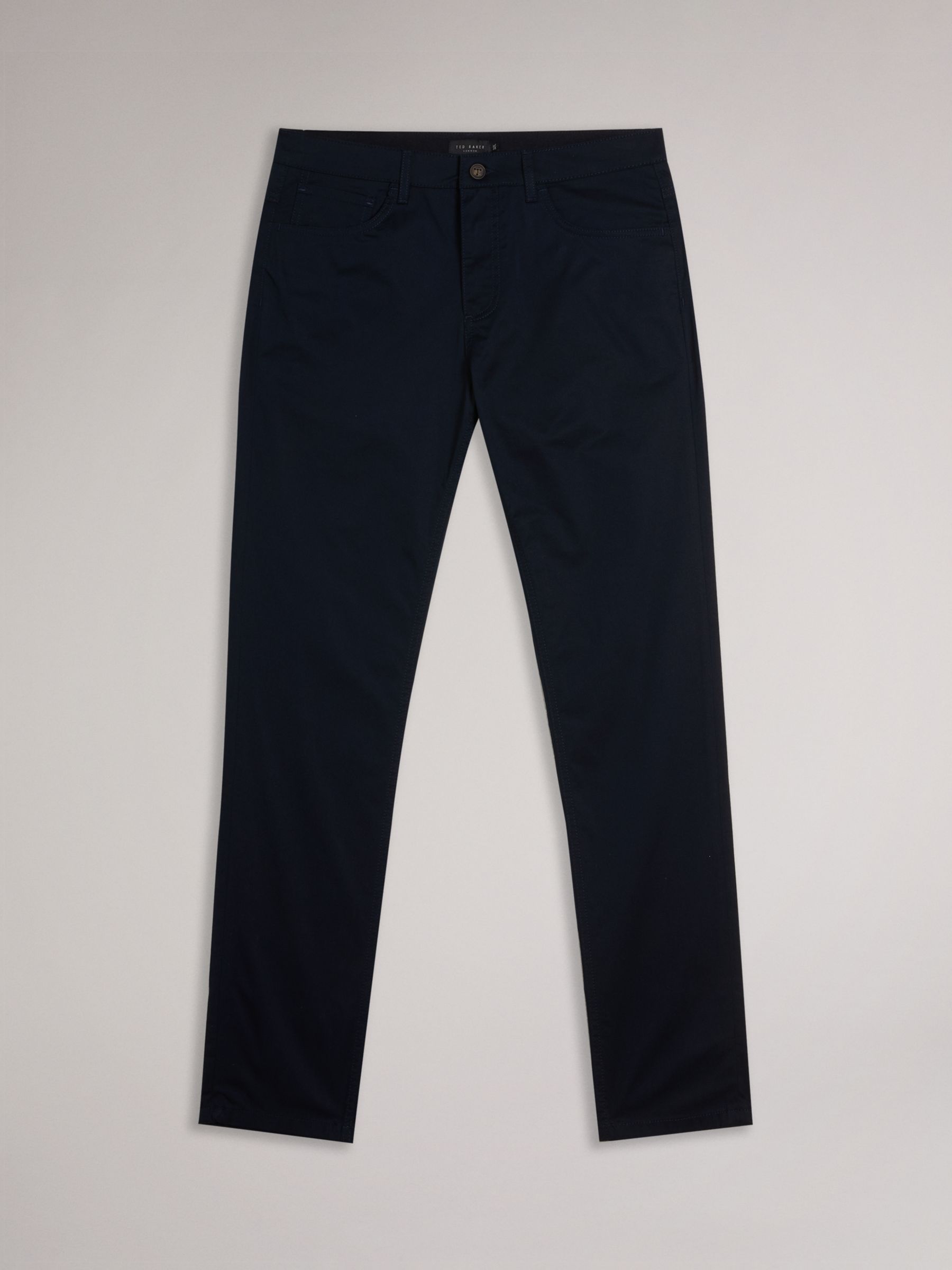Ted Baker Daniels Irvine Slim Fit Chino Trousers, Navy at John Lewis ...