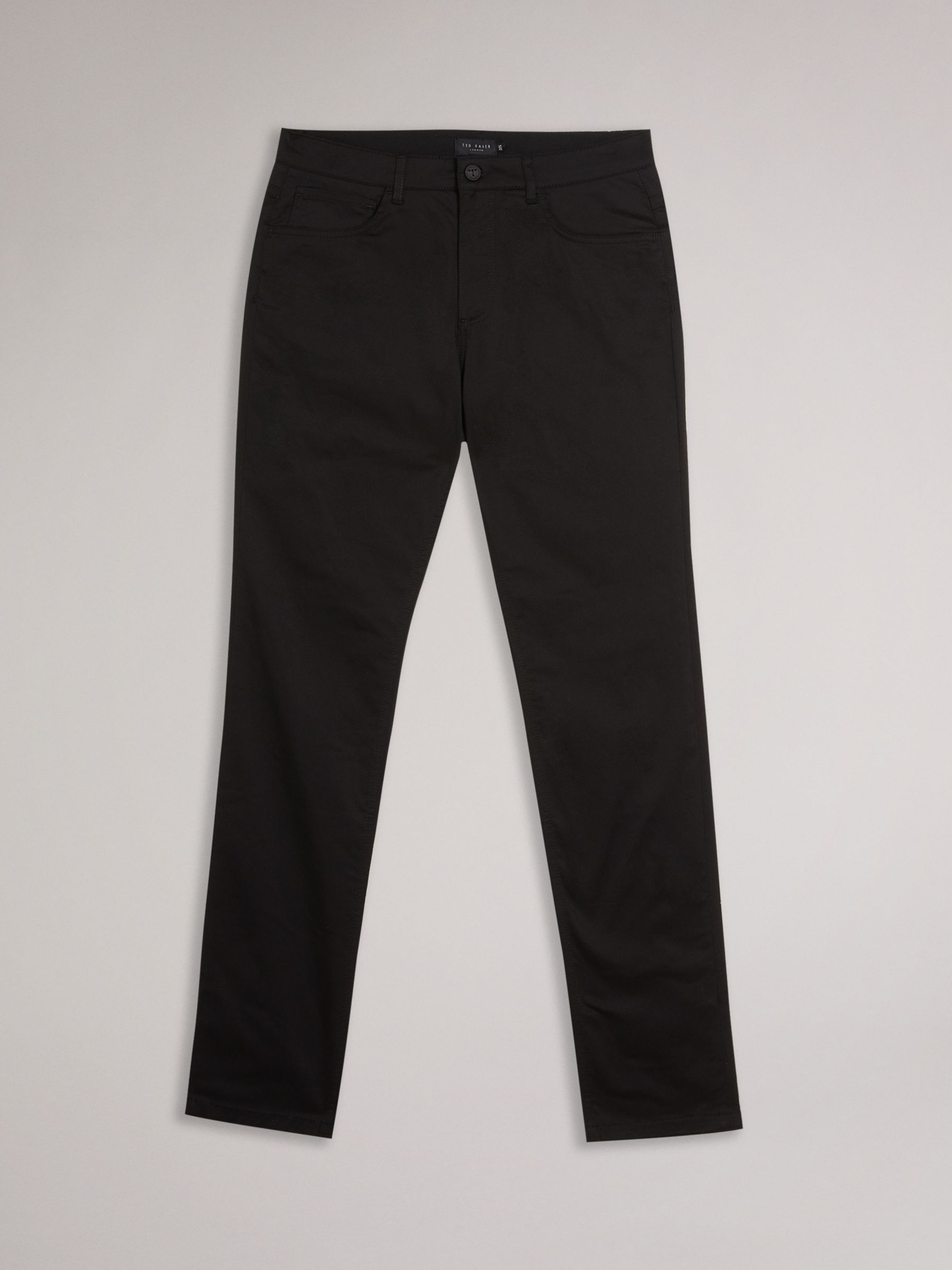 Ted Baker Daniels Irvine Slim Fit Chino Trousers, Black Black at John ...