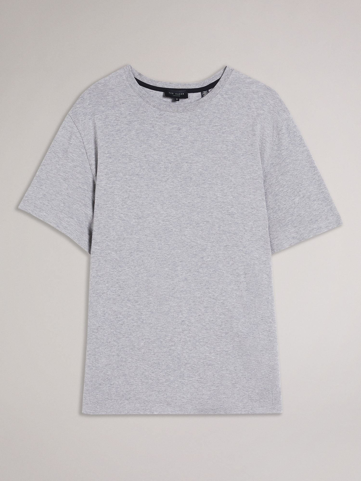 Ted Baker Tywinn Cotton T-Shirt, Grey Marl Grey, XS