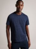 Ted Baker Short Sleeve All-Over Printed T-Shirt, Navy