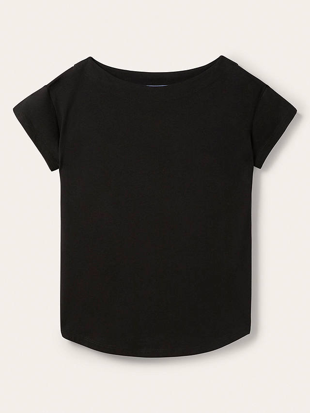 Boden Supersoft Boat Neck T-Shirt, Black