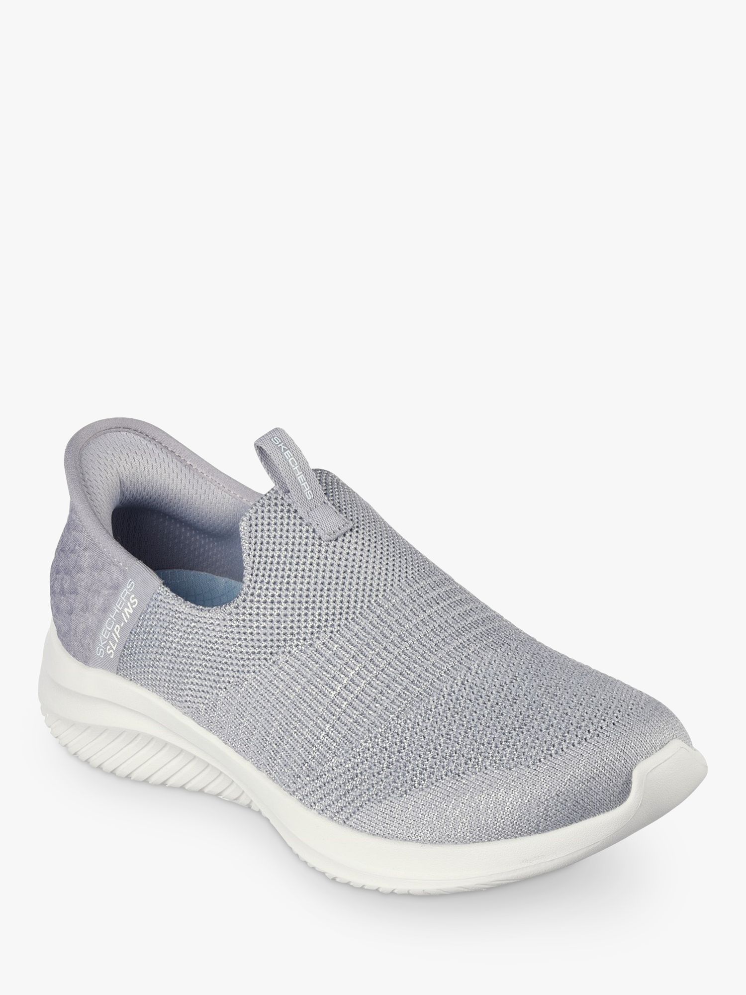 Gewoon Perth gips Skechers Ultra Flex 3.0 Smooth Step Sports Shoes, Light Grey at John Lewis  & Partners