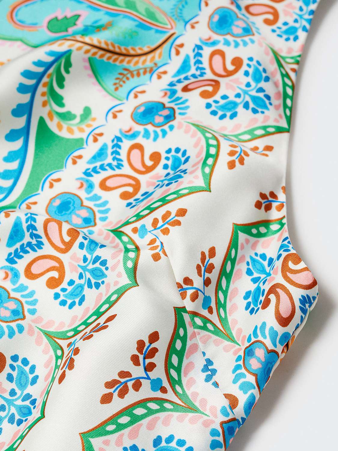 Buy Mango Tiky Paisley Print Mini Dress, White/Multi Online at johnlewis.com