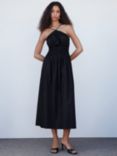 Mango Chloe Plain Halterneck Dress, Black
