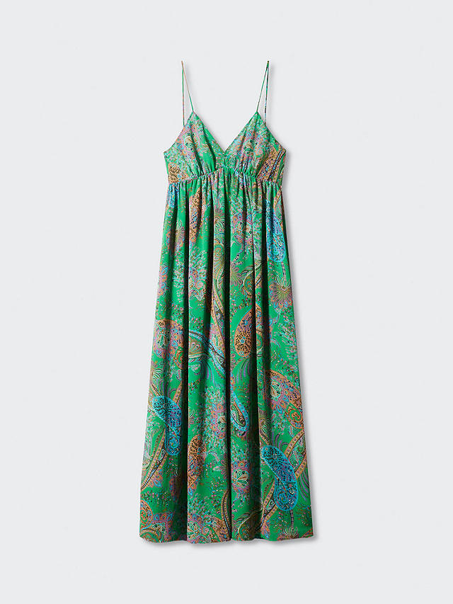 Mango Rosalie Paisley Print Maxi Dress, Green at John Lewis & Partners