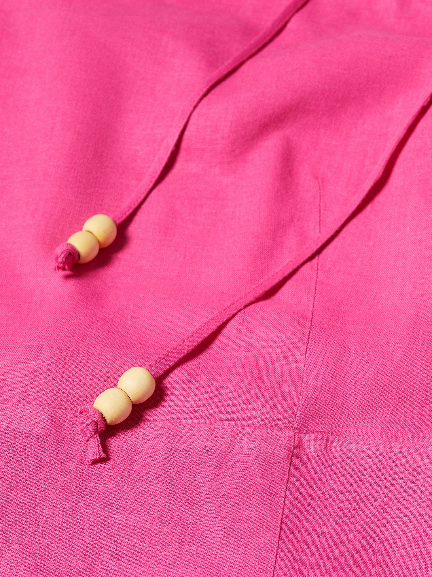 Buy Mango Pedro Plain Linen Blend Mini Dress, Bright Pink Online at johnlewis.com