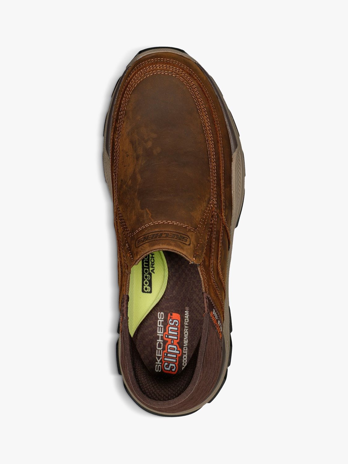 Skechers Respected Elgin Slip-On Shoes, Dark Brown, 6