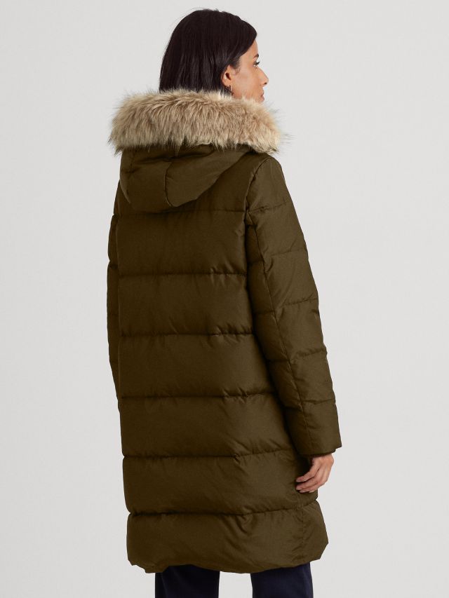 Ralph lauren faux sales fur collar coat