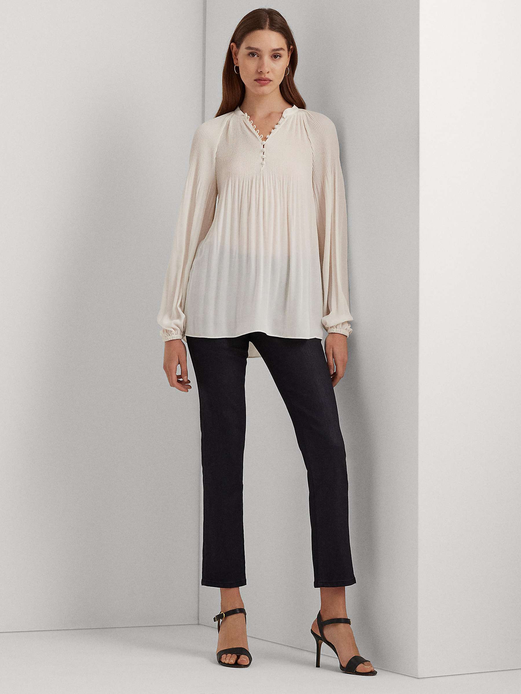 Buy Lauren Ralph Lauren Versilla Top, White Online at johnlewis.com