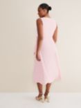 Phase Eight Julissa Sleeveless Ruffle Wrap Midi Dress, Soft Pink