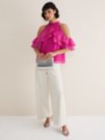 Phase Eight Heather Ruffled Top, Pink, Pink