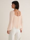 Phase Eight Nysa Pleated Top, Soft Pink