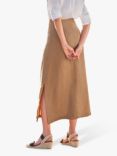 Pure Collection Button Through Linen Skirt