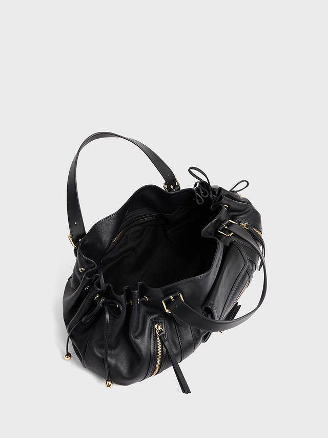 Gerard Darel St Germain Leather Shoulder Bag, Black