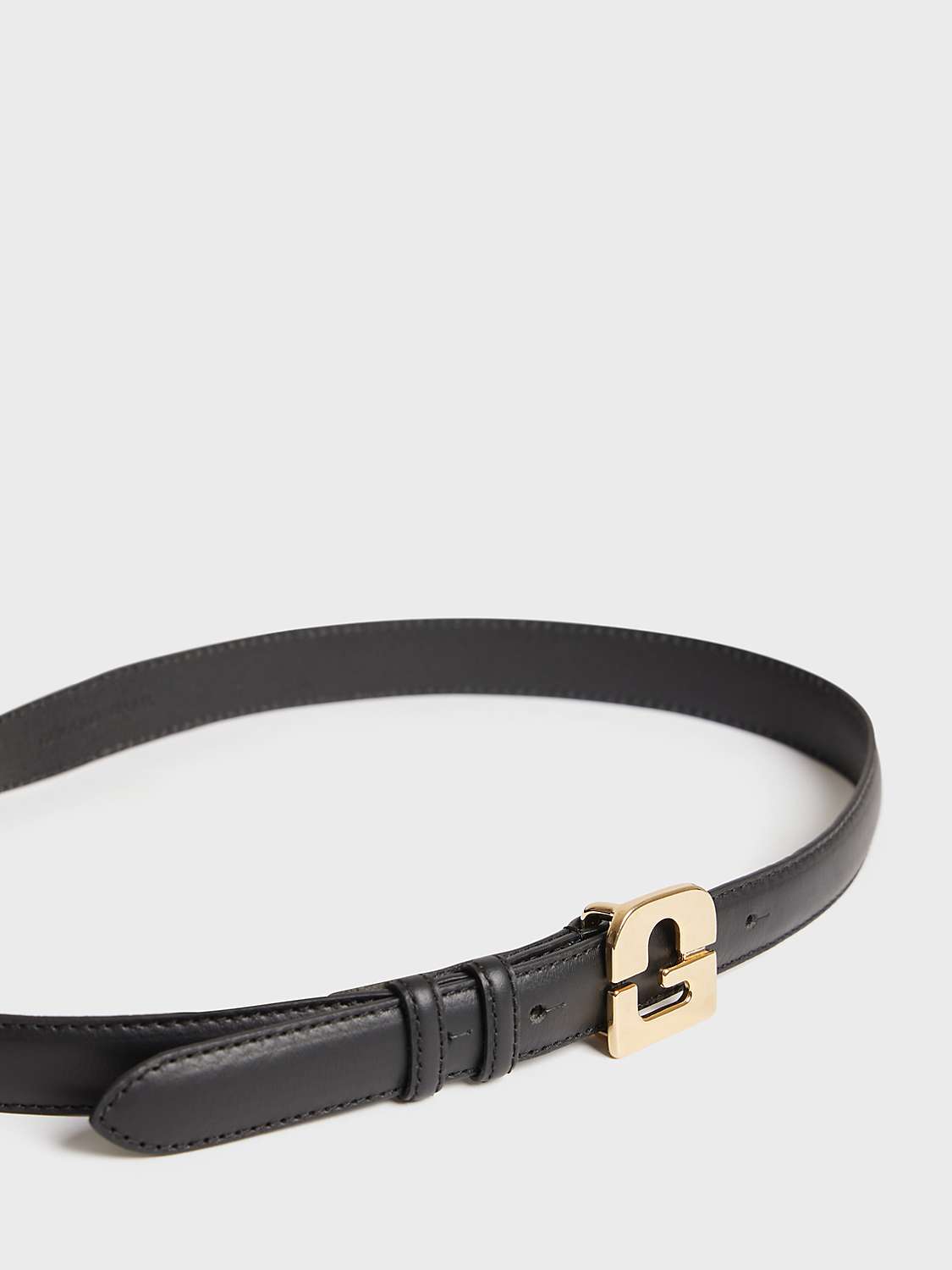 Buy Gerard Darel Le Lauren Slim Leather Belt, Black Online at johnlewis.com