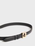 Gerard Darel Le Lauren Slim Leather Belt, Black